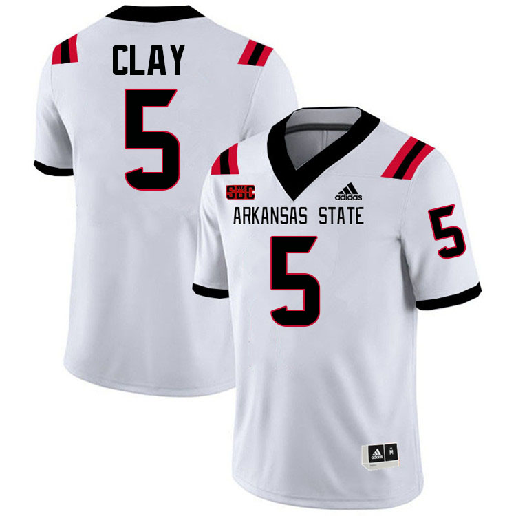 Kenyon Clay Arkansas State Jersey,Arkansas State Red Wolves Football Uniforms,Jersey-White Kenyon Clay Arkansas State Jersey,Arkansas State Red Wolves Football Uniforms,Jersey-White